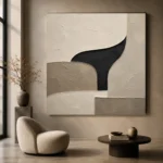 Serene Curved Minimal Office Wall Art Canvas Print - Image 6