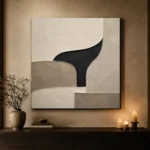 Serene Curved Minimal Office Wall Art Canvas Print - Image 7