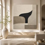 Serene Curved Minimal Office Wall Art Canvas Print - Image 8