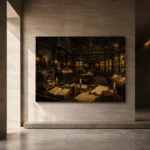 Historic Archive Dark Academia Office Art Canvas Print - Image 5