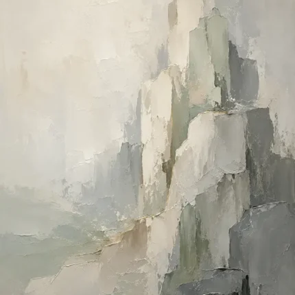 Serene Layered Stone Quiet Focus Wall Art Canvas Print