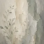 Mist Botanical Quiet Focus Wall Art Canvas Print