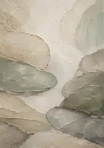 Sage River Stone Quiet Focus Wall Art Canvas Print