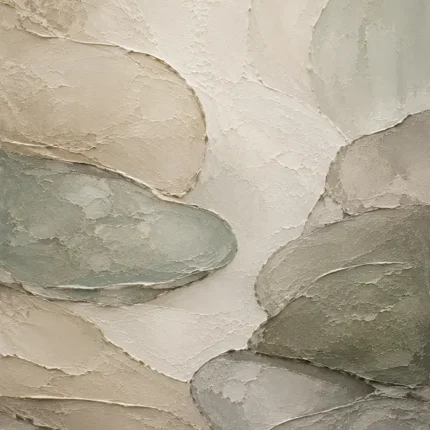 Sage River Stone Quiet Focus Wall Art Canvas Print