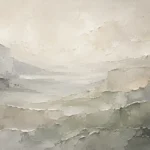 Misty Mineral Panorama Quiet Focus Wall Art Canvas Print