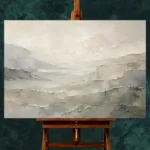 Misty Mineral Panorama Quiet Focus Wall Art Canvas Print - Image 2