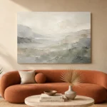 Misty Mineral Panorama Quiet Focus Wall Art Canvas Print - Image 3