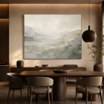 Misty Mineral Panorama Quiet Focus Wall Art Canvas Print - Image 4