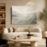Misty Mineral Panorama Quiet Focus Wall Art Canvas Print - Image 6