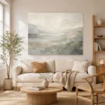 Misty Mineral Panorama Quiet Focus Wall Art Canvas Print - Image 7