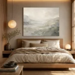 Misty Mineral Panorama Quiet Focus Wall Art Canvas Print - Image 8