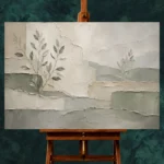 Sage Botanical Silhouettes Quiet Focus Wall Art Canvas Print - Image 2