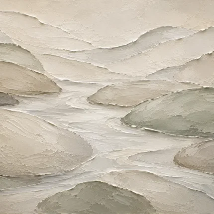 Flowing River Stone Quiet Focus Wall Art Canvas Print