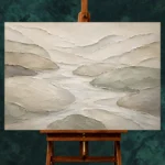 Flowing River Stone Quiet Focus Wall Art Canvas Print - Image 2