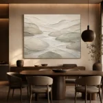 Flowing River Stone Quiet Focus Wall Art Canvas Print - Image 4