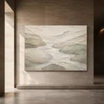Flowing River Stone Quiet Focus Wall Art Canvas Print - Image 5