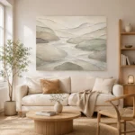 Flowing River Stone Quiet Focus Wall Art Canvas Print - Image 7