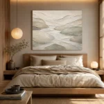 Flowing River Stone Quiet Focus Wall Art Canvas Print - Image 8