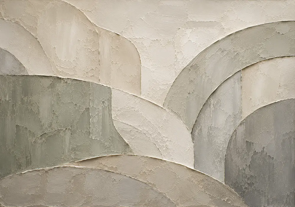 Sage Architectural Curves Quiet Focus Wall Art Canvas Print