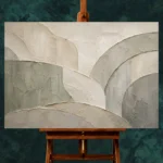 Sage Architectural Curves Quiet Focus Wall Art Canvas Print - Image 2