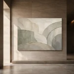 Sage Architectural Curves Quiet Focus Wall Art Canvas Print - Image 5