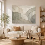 Sage Architectural Curves Quiet Focus Wall Art Canvas Print - Image 7
