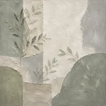 Dusty Sage Botanical Quiet Focus Wall Art Canvas Print