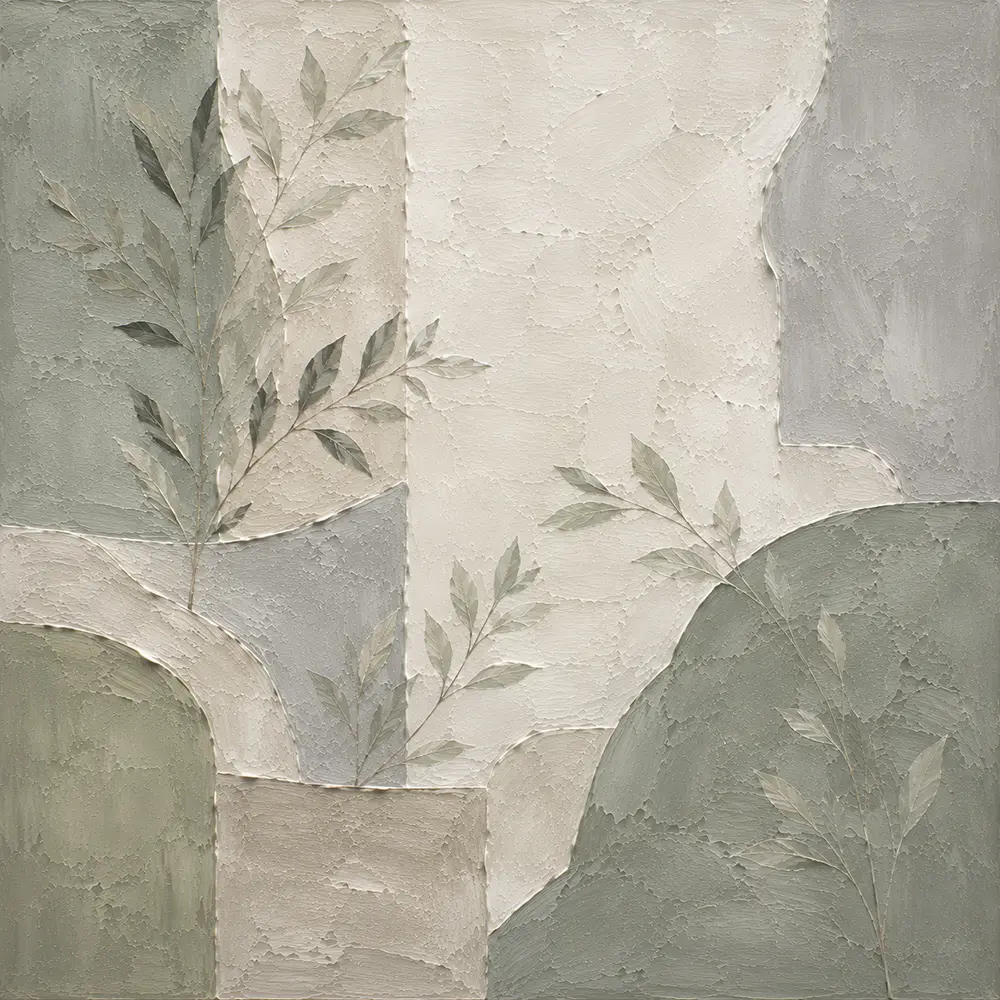 Dusty Sage Botanical Quiet Focus Wall Art Canvas Print