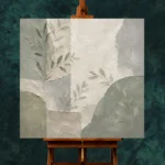 Dusty Sage Botanical Quiet Focus Wall Art Canvas Print - Image 2