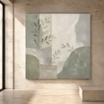 Dusty Sage Botanical Quiet Focus Wall Art Canvas Print - Image 3