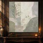 Dusty Sage Botanical Quiet Focus Wall Art Canvas Print - Image 4
