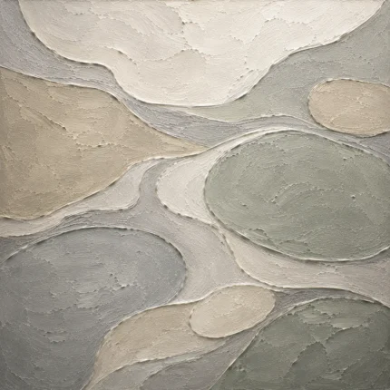 Sage River Ripple Quiet Focus Wall Art Canvas Print