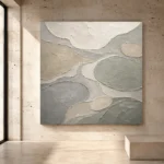 Sage River Ripple Quiet Focus Wall Art Canvas Print - Image 3