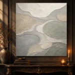 Sage River Ripple Quiet Focus Wall Art Canvas Print - Image 4
