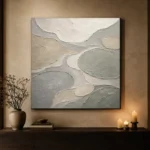 Sage River Ripple Quiet Focus Wall Art Canvas Print - Image 7