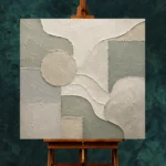 Sage Sculptural Geometry Quiet Focus Wall Art Canvas Print - Image 2