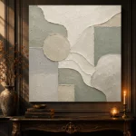 Sage Sculptural Geometry Quiet Focus Wall Art Canvas Print - Image 4