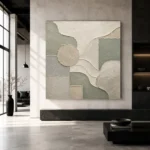Sage Sculptural Geometry Quiet Focus Wall Art Canvas Print - Image 5