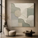 Sage Sculptural Geometry Quiet Focus Wall Art Canvas Print - Image 6
