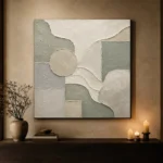 Sage Sculptural Geometry Quiet Focus Wall Art Canvas Print - Image 7