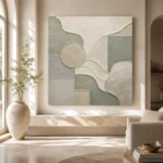 Sage Sculptural Geometry Quiet Focus Wall Art Canvas Print - Image 8
