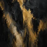 Gilded Veil Black & Gold Wall Art Canvas Print