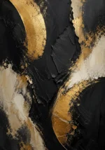 Gilded Arc Black & Gold Wall Art Canvas Print