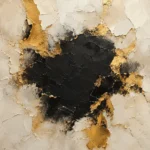 Gilded Fragment Black & Gold Wall Art Canvas Print