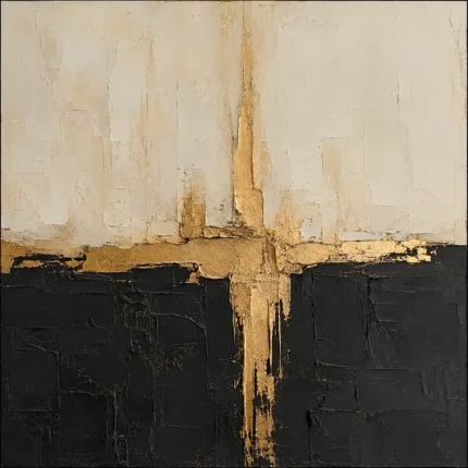 Gilded Axis Black & Gold Wall Art Canvas Print