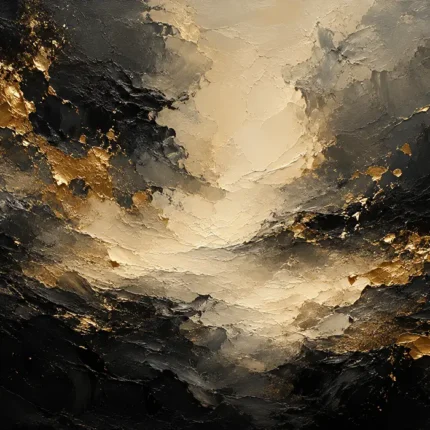 Gilded Atmosphere Black & Gold Wall Art Canvas Print