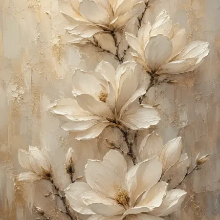 Ivory Magnolia Magnolia Wall Art Canvas Print