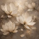 Floating Ivory Blossoms Magnolia Wall Art Canvas Print
