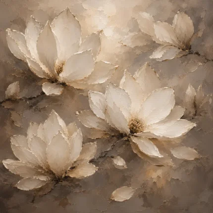 Floating Ivory Blossoms Magnolia Wall Art Canvas Print
