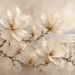 Lakeside Magnolia Branch Magnolia Wall Art Canvas Print